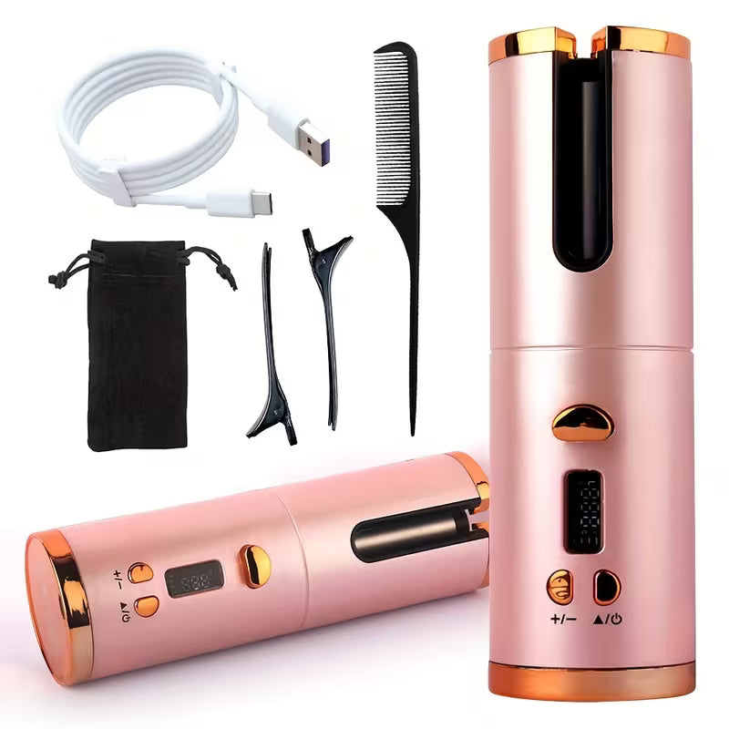 Automatic Wireless Hair Curler – USB Rechargeable, Portable Styling Tool🪻